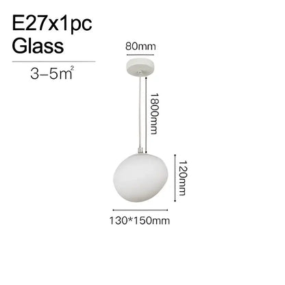 Minimalist frosted white glass pendant wall lamp with spherical globe and metallic chain for living room decorbites cobblestone wall