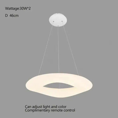 Minimalist frosted white cloud led pendant light by decorbites with adjustable brightness for home office decor