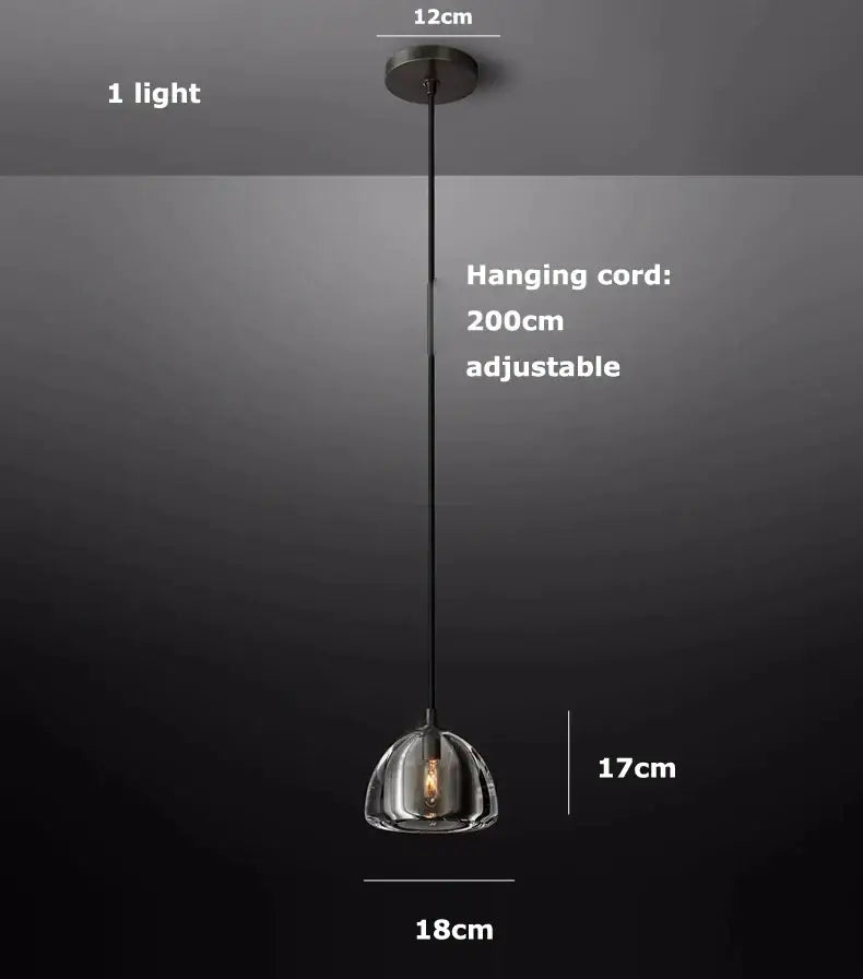 Minimalist gold crystal chandelier lighting with a sleek clear glass dome and black cord for dining room decorbites k9 crystal