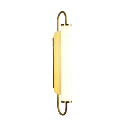 Minimalist gold elegant wall sconce with brass finish and frosted glass diffuser for bedroom decorbites elegant wall sconce