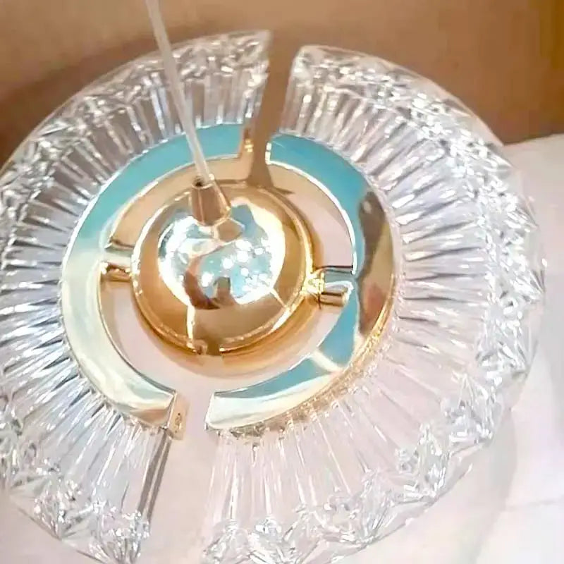 Crystal chandelier pendant lights with gold nordic pendant central fixture and faceted glass shades for decorbites decorbites gold nordic