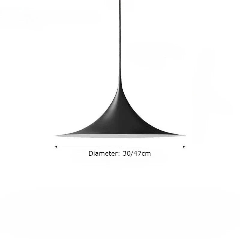 Minimalist Horn Pendant Light in Black or White - Decorbites