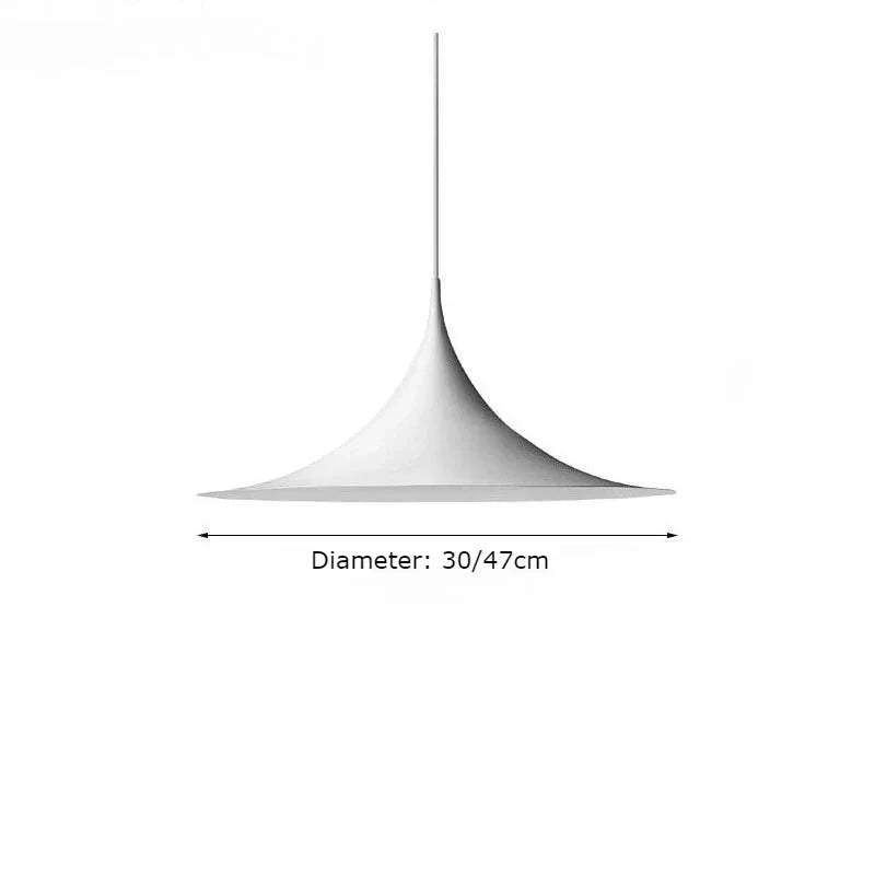 Minimalist Horn Pendant Light in Black or White - Decorbites
