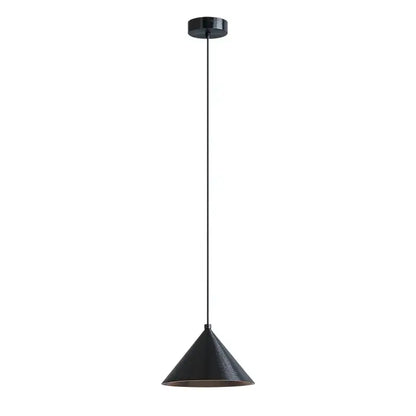 Minimalist matte black pendant light chandelier with conical design and sleek finish for dining room lighting