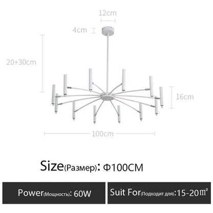 Minimalist Metal G9 Pendant Chandelier - Decorbites