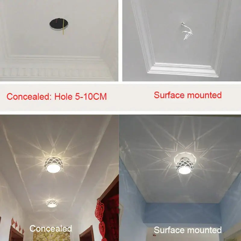 White geometric crystal ceiling light with frosted glass diffuser and metal frame decorbites led ceiling light