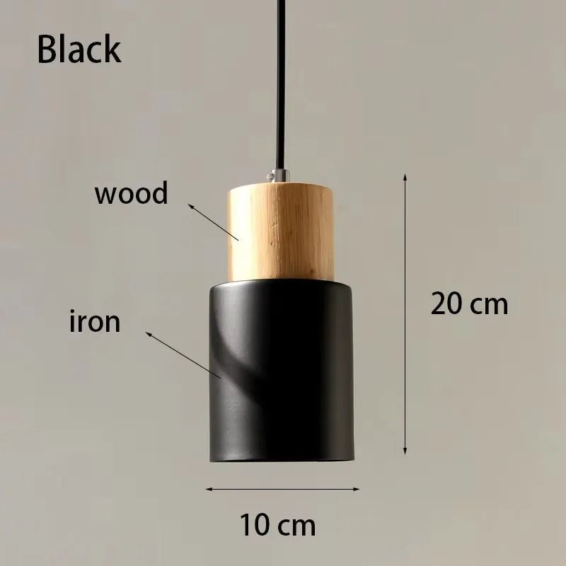 Minimalist Nordic Wood and Metal Single Pendant Light - Decorbites