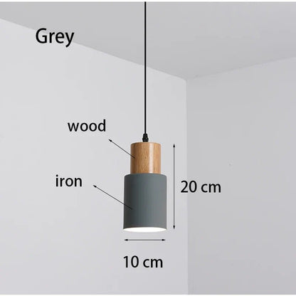 Minimalist Nordic Wood and Metal Single Pendant Light - Decorbites