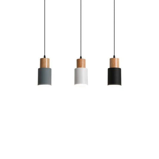 Minimalist Nordic Wood and Metal Single Pendant Light - Decorbites