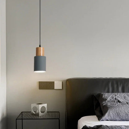 Minimalist Nordic Wood and Metal Single Pendant Light - Decorbites