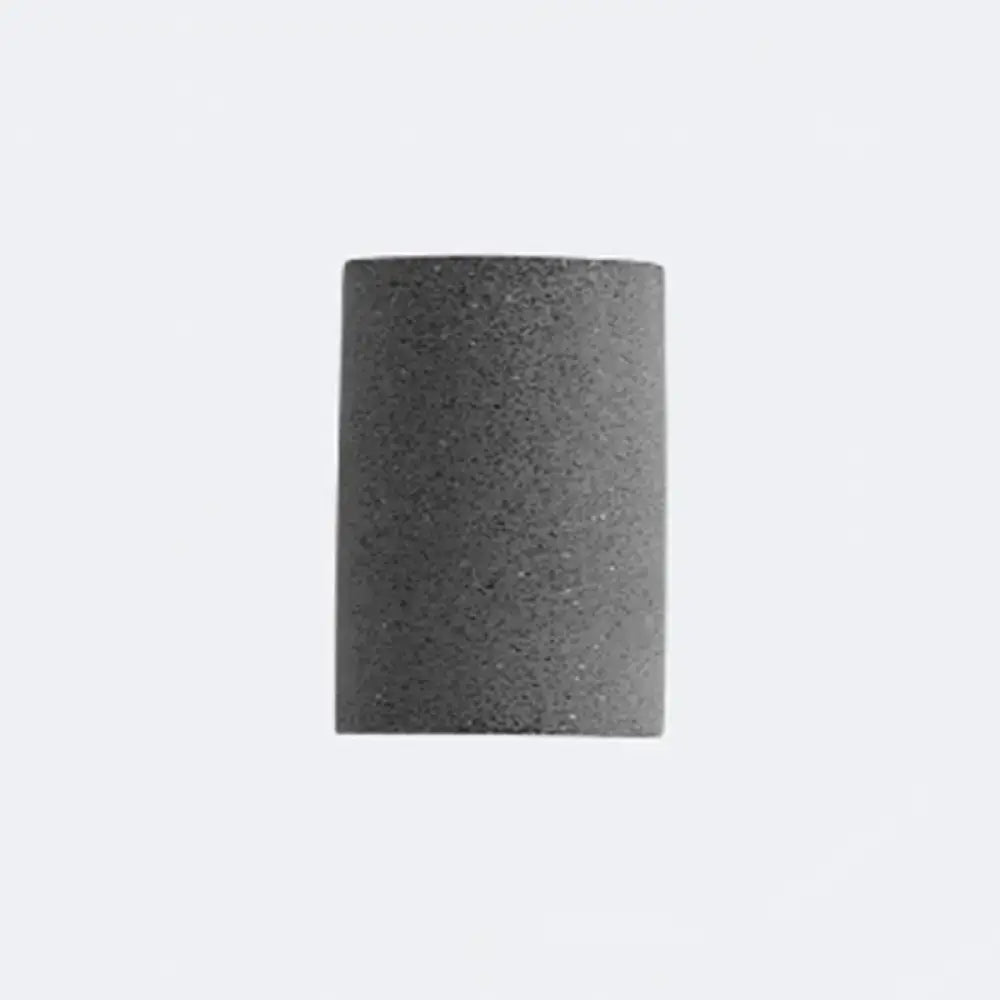 Matte gray minimalist speckled concrete led wall light with textured surface for modern living room decor