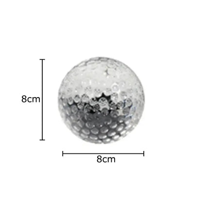 Minimalist 8cm crystal ball desk decoration with textured dimpled glass surface for bedroom decor