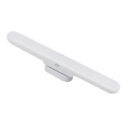 Minimalist white 30cm led night light table lamp with sleek design and side power button for bedroom use