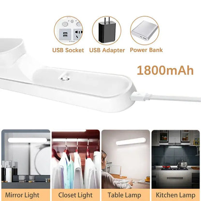 Minimalist white 30cm led night light table lamp with usb socket and power bank for versatile indoor use