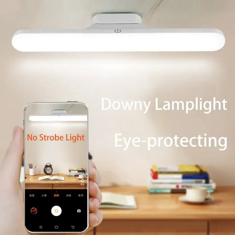 Minimalist white 30cm led night light table lamp with a sleek design and power button on top for bedroom use