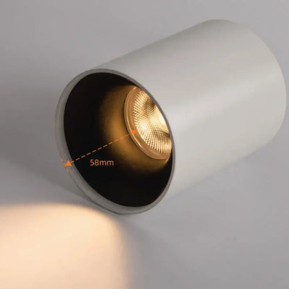 Minimalist white cylindrical recessed decorbites led ceiling light with warm golden led bulb for bathroom decor