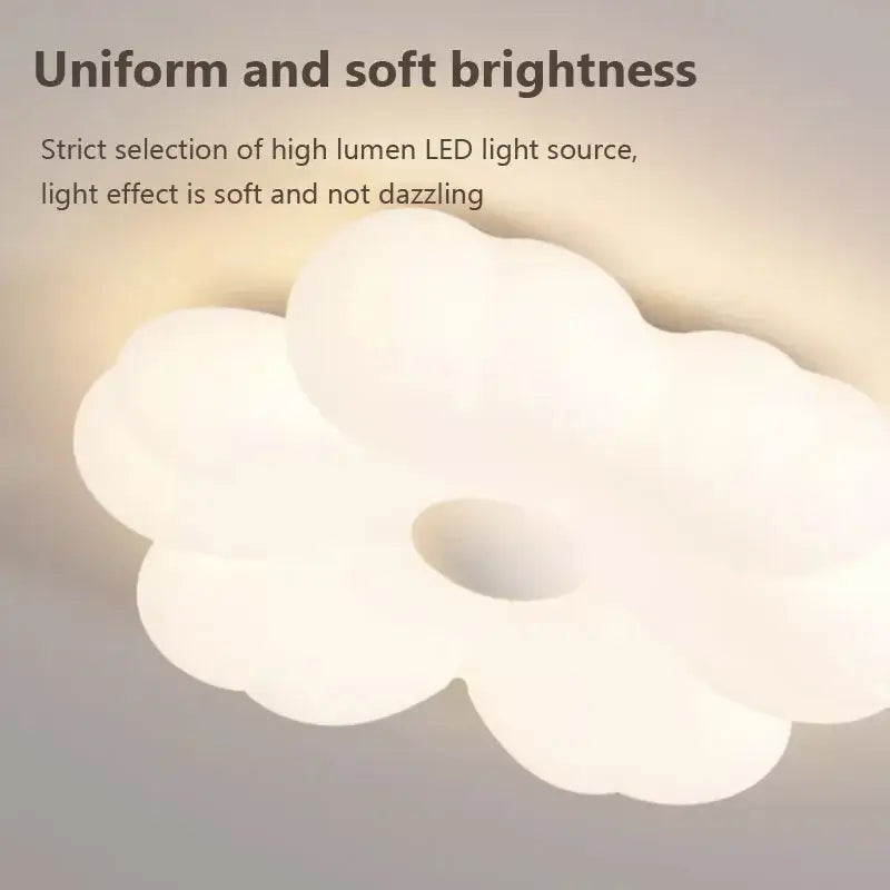 Minimalist white decorbites cloud led ceiling light with soft diffused glow for bedroom decor and ambient lighting