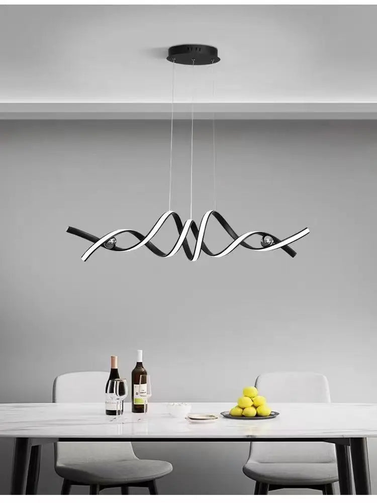 Minimalist White Linear LED Pendant Light - Decorbites