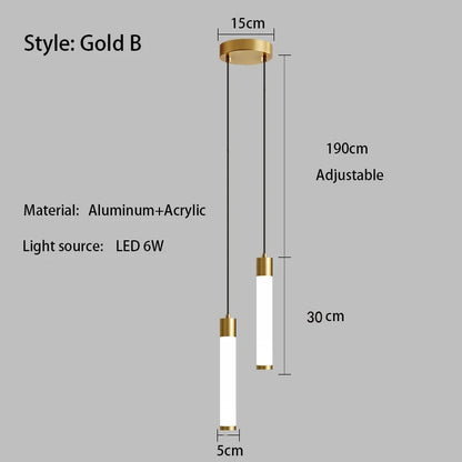 Minimalist White Linear Pendant Light In Aluminum - Decorbites