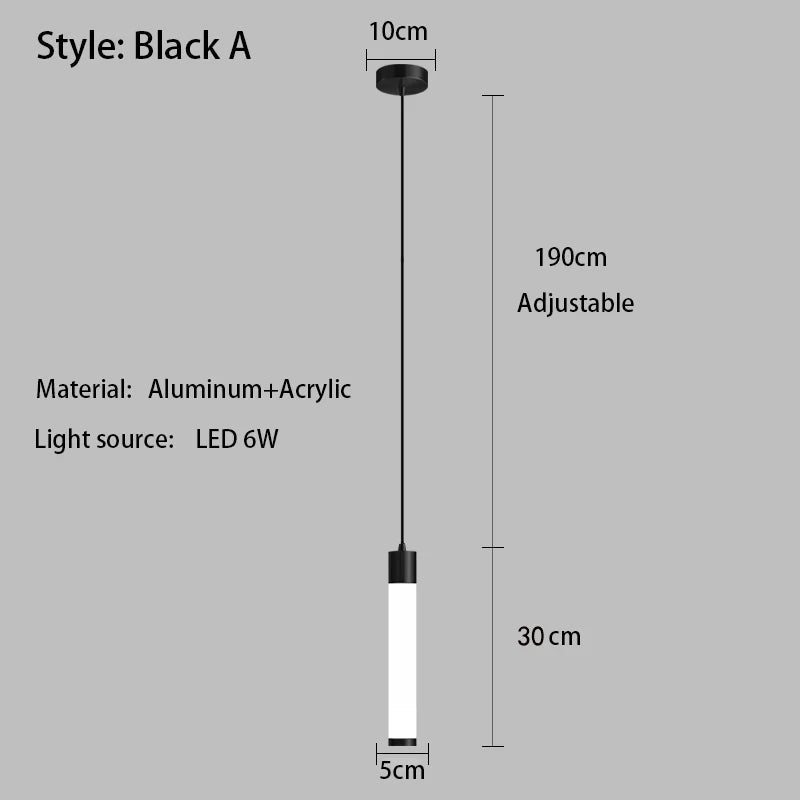 Minimalist White Linear Pendant Light In Aluminum - Decorbites