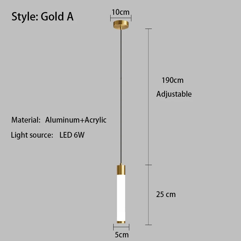 Minimalist White Linear Pendant Light In Aluminum - Decorbites