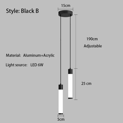 Minimalist White Linear Pendant Light In Aluminum - Decorbites