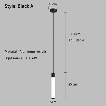 Minimalist White Linear Pendant Light In Aluminum - Decorbites