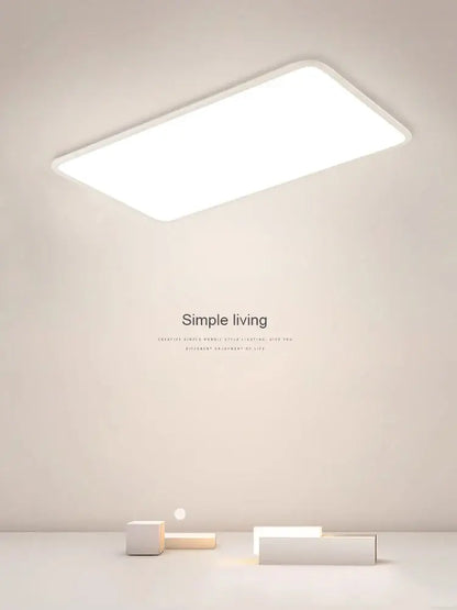 Minimalist white ultra thin led ceiling light with clean edges and modern design for living room decorbites led ceiling