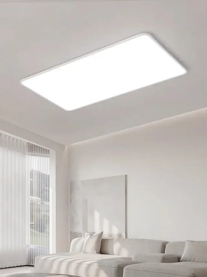 Minimalist white ultra thin rectangular led ceiling light fixture for living room decorbites led ceiling light