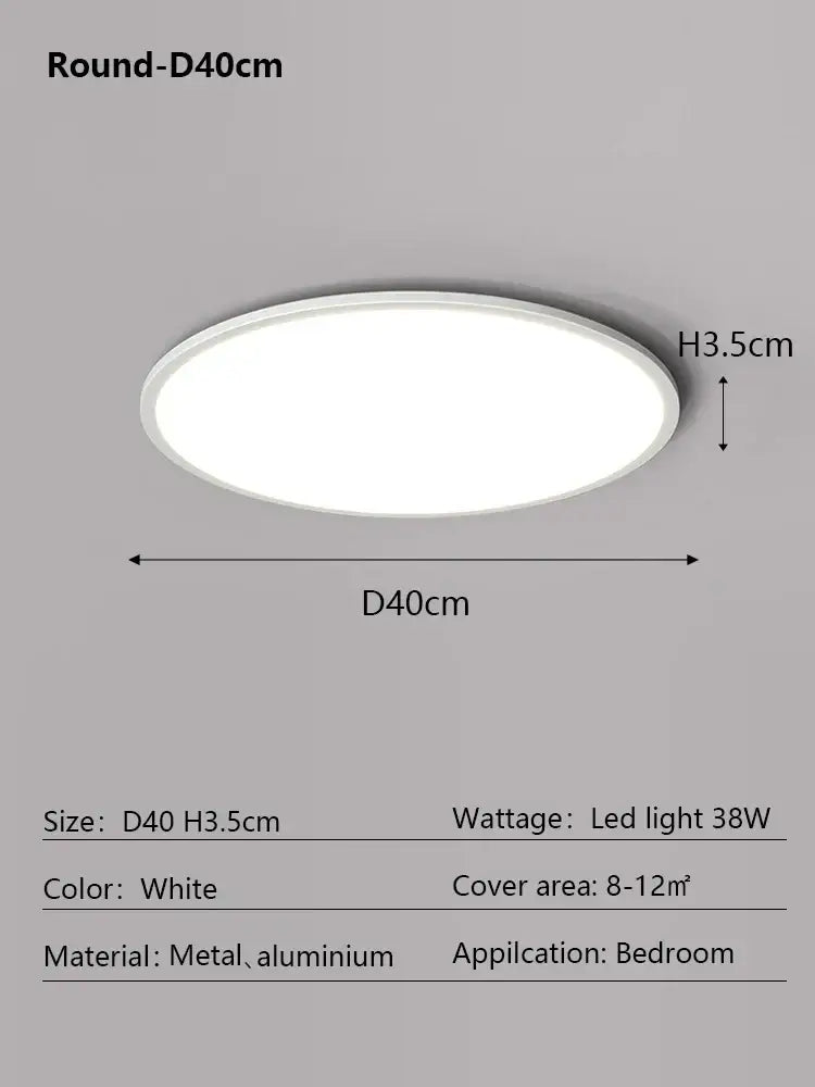 Minimalist white ultra thin ceiling light with a sleek metal and aluminum frame for living room decorbites led ceiling light