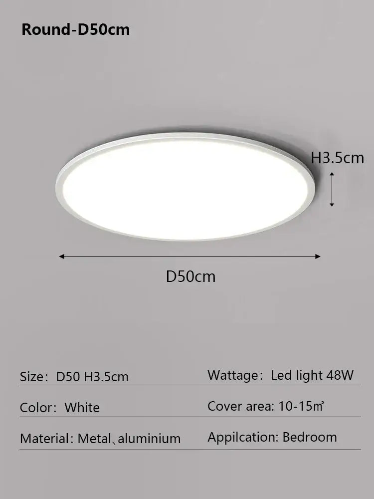Minimalist white ultra thin led ceiling light with sleek metal and aluminum frame for bedroom decorbites led ceiling use