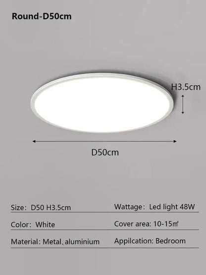 Minimalist white ultra thin led ceiling light with sleek metal and aluminum frame for bedroom decorbites led ceiling use
