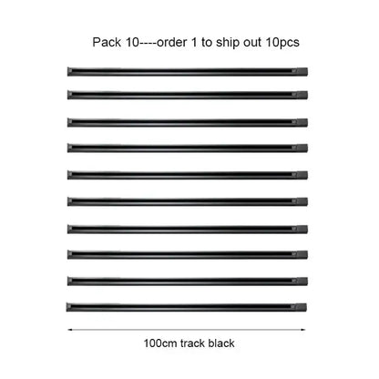 Black 100cm track rail pack of ten by decorbites ideal for modern black white track living room lighting decor