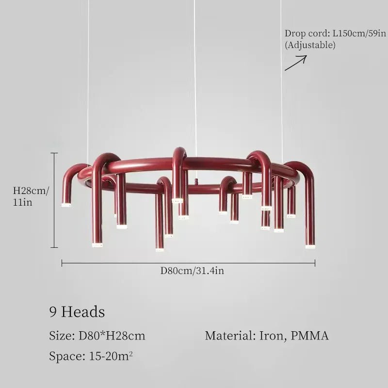 Modern 6-Light Metal Pendant Chandelier - Decorbites