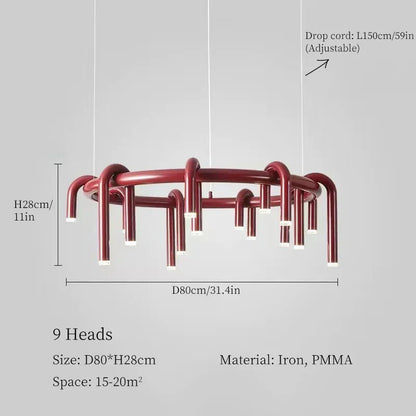 Modern 6-Light Metal Pendant Chandelier - Decorbites