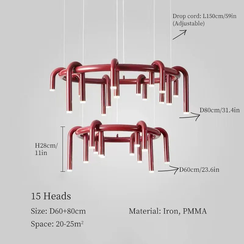 Modern 6-Light Metal Pendant Chandelier - Decorbites