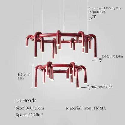 Modern 6-Light Metal Pendant Chandelier - Decorbites