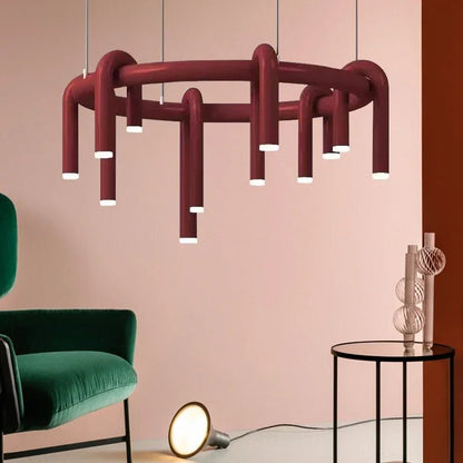 Modern 6-Light Metal Pendant Chandelier - Decorbites