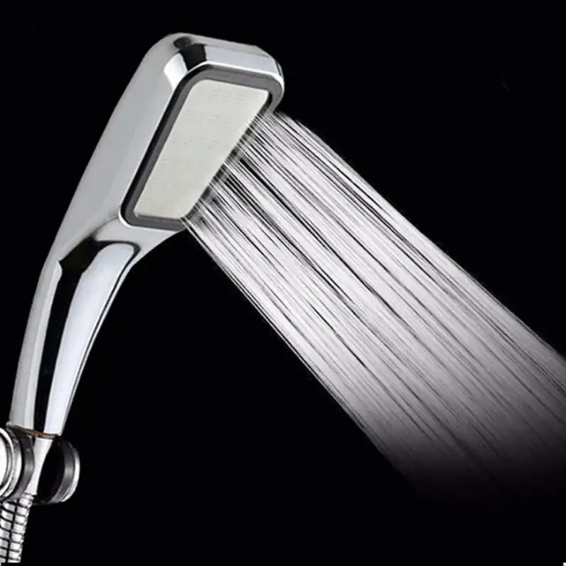 Modern abs chrome square shower head with a chrome square rainfall design and multiple water jets for bathroom use