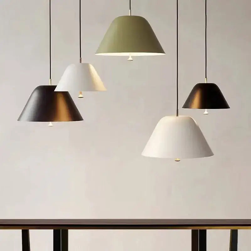 Modern acrylic green dimmable pendant lamp with matte black white and olive green shades and sleek metal cords for kitchen decorbites pendant lamp