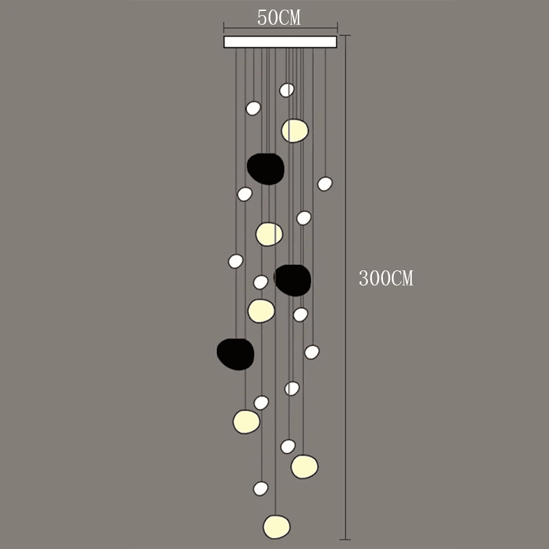 Modern Acrylic Staircase Multi-Light Pendant Chandelier - Decorbites