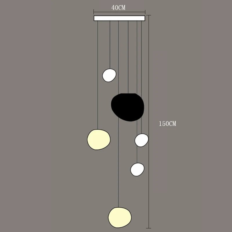 Modern Acrylic Staircase Multi-Light Pendant Chandelier - Decorbites