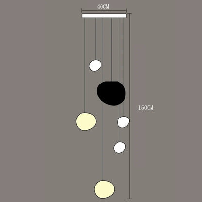 Modern Acrylic Staircase Multi-Light Pendant Chandelier - Decorbites