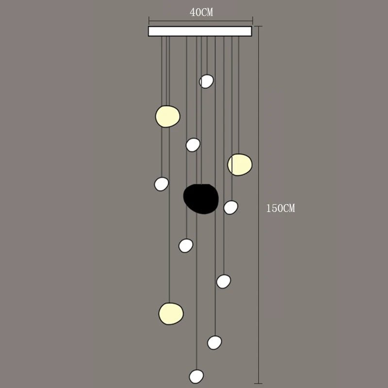 Modern Acrylic Staircase Multi-Light Pendant Chandelier - Decorbites