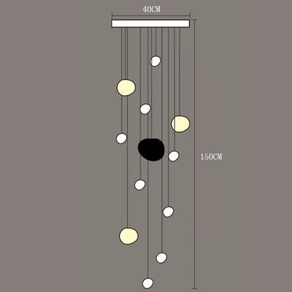 Modern Acrylic Staircase Multi-Light Pendant Chandelier - Decorbites