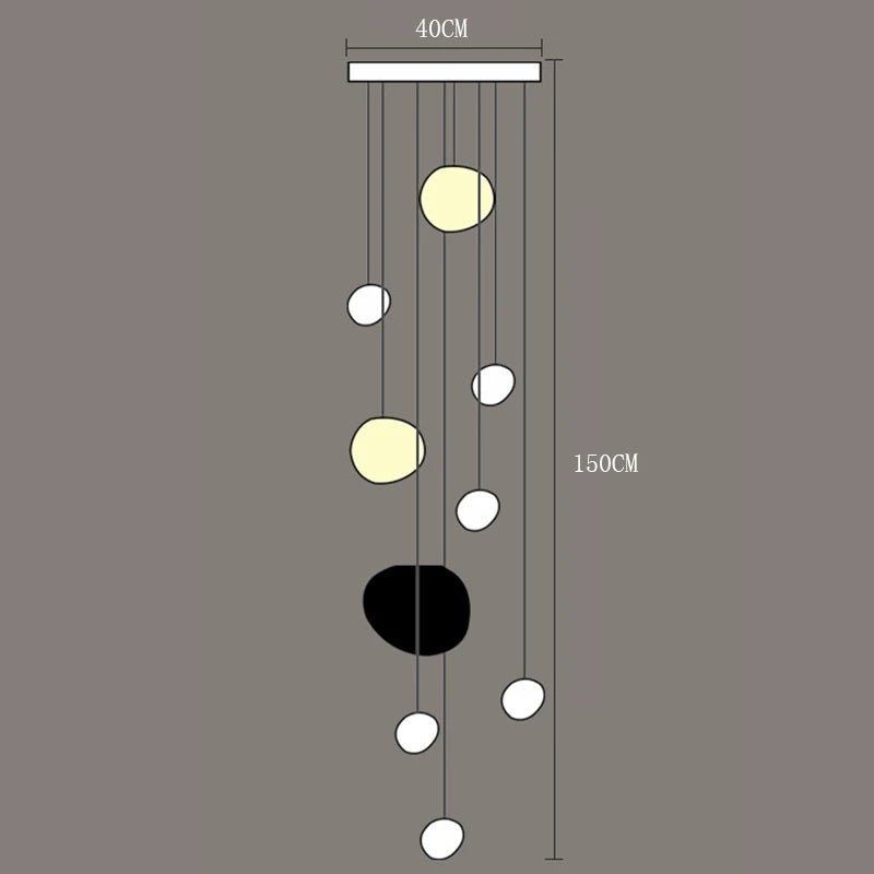 Modern Acrylic Staircase Multi-Light Pendant Chandelier - Decorbites