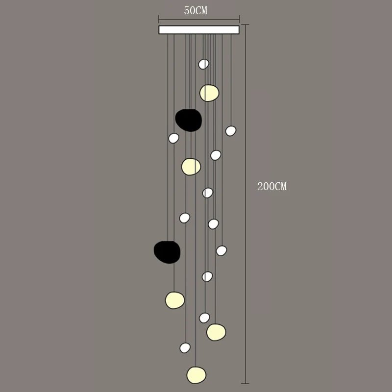 Modern Acrylic Staircase Multi-Light Pendant Chandelier - Decorbites