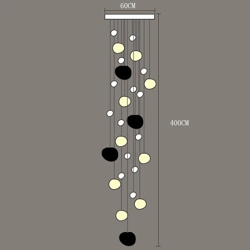 Modern Acrylic Staircase Multi-Light Pendant Chandelier - Decorbites
