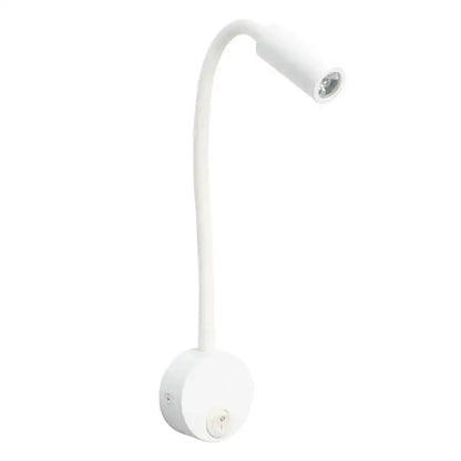 White flexible gooseneck led bedside wall sconces with a sleek circular base for modern bedroom decorbites led bedside use