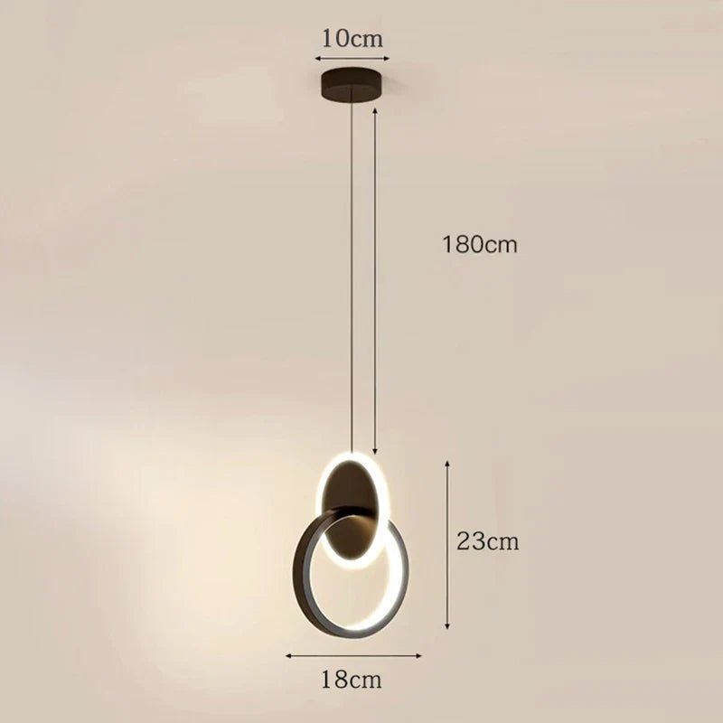Modern Alloy LED Bedside Pendant Light - Decorbites